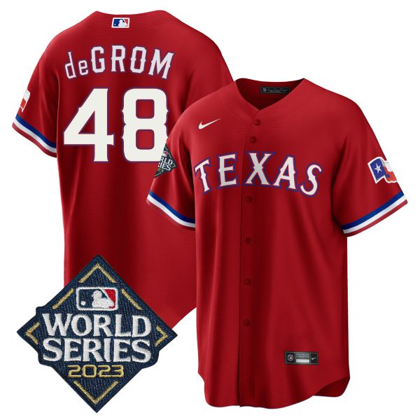 Men's Texas Rangers 2023 World Series Cool Base Jersey - All Stitched - Image 33