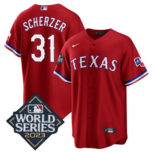 Men's Texas Rangers 2023 World Series Cool Base Jersey - All Stitched - Image 39