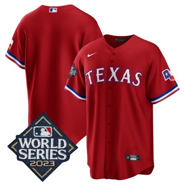 Men's Texas Rangers 2023 World Series Cool Base Jersey - All Stitched - Image 40