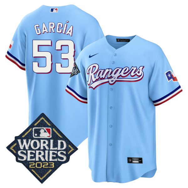 Men's Texas Rangers 2023 World Series Cool Base Jersey - All Stitched - Image 45