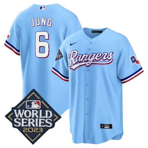 Men's Texas Rangers 2023 World Series Cool Base Jersey - All Stitched - Image 46