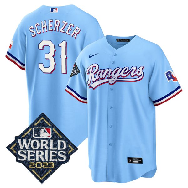 Men's Texas Rangers 2023 World Series Cool Base Jersey - All Stitched - Image 49
