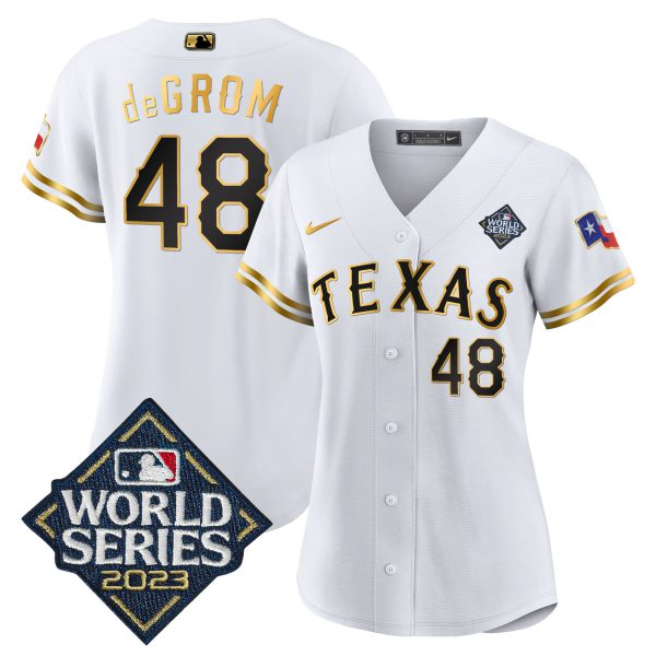 Women's Texas Rangers 2023 World Series Baseball Jersey V2 - All Stitched - Image 12