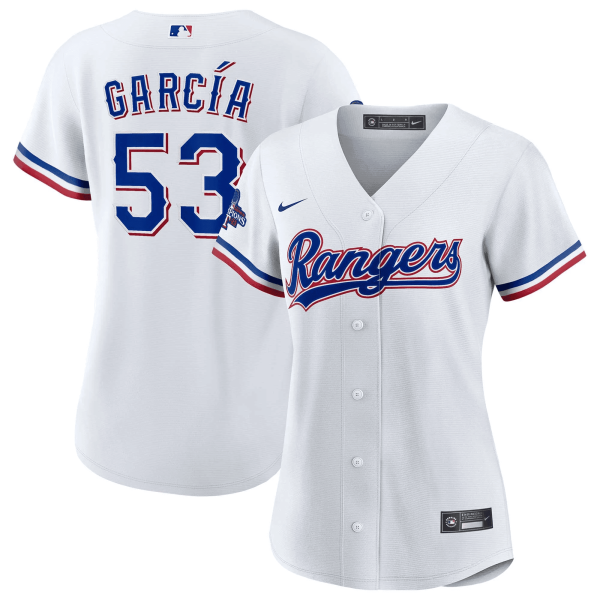 Adolis Garcia Texas Rangers Home 2023 World Series Champions Limited Jersey - White - All Stitched - Image 2