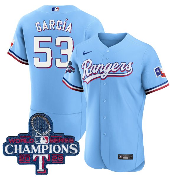 Men's Texas Rangers 2023 World Series Champions Flex Base Jersey - All Stitched - Image 40