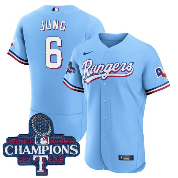 Men's Texas Rangers 2023 World Series Champions Flex Base Jersey - All Stitched - Image 41