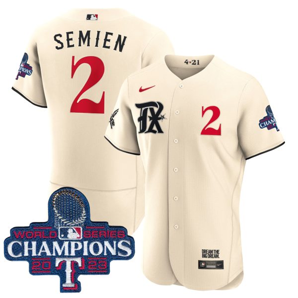 Men's Texas Rangers 2023 World Series Champions City Connect Flex Base Jersey - All Stitched - Image 2