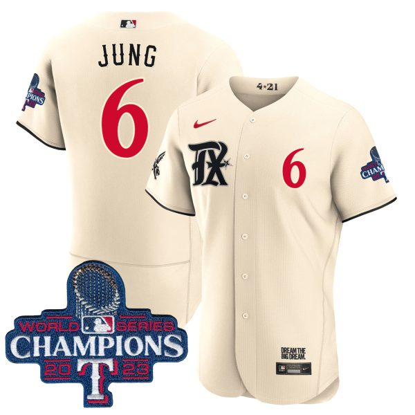 Men's Texas Rangers 2023 World Series Champions City Connect Flex Base Jersey - All Stitched - Image 5