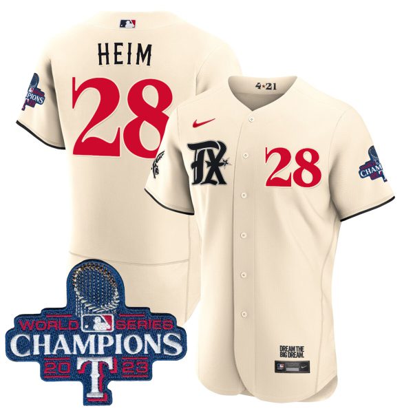 Men's Texas Rangers 2023 World Series Champions City Connect Flex Base Jersey - All Stitched - Image 7