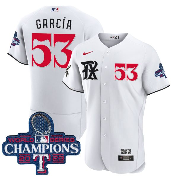 Men's Texas Rangers 2023 World Series Champions City Connect Flex Base Jersey - All Stitched - Image 13