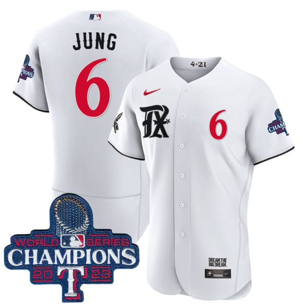 Men's Texas Rangers 2023 World Series Champions City Connect Flex Base Jersey - All Stitched - Image 14