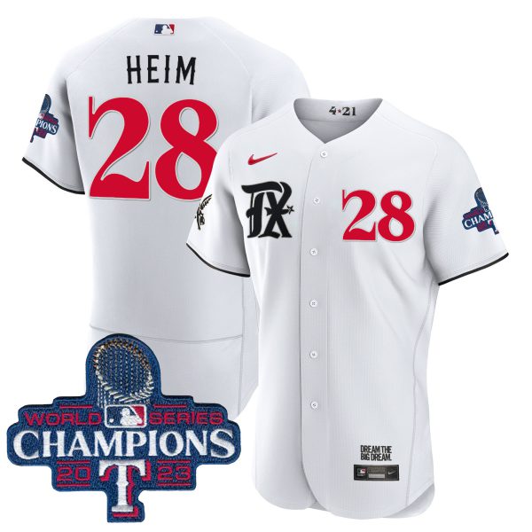 Men's Texas Rangers 2023 World Series Champions City Connect Flex Base Jersey - All Stitched - Image 16