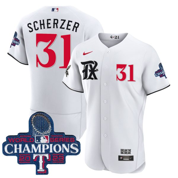 Men's Texas Rangers 2023 World Series Champions City Connect Flex Base Jersey - All Stitched - Image 17