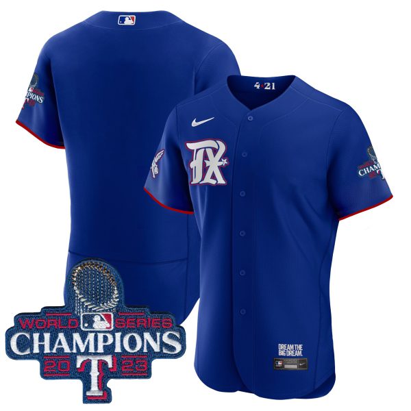 Men's Texas Rangers 2023 World Series Champions City Connect Flex Base Jersey - All Stitched - Image 27