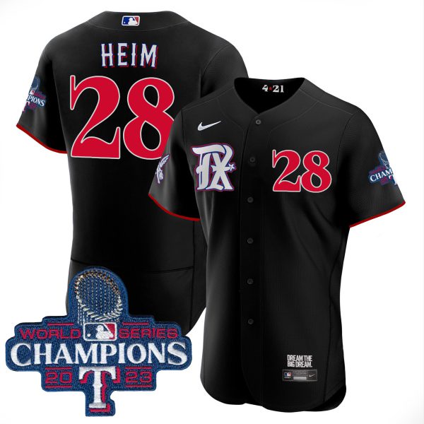 Men's Texas Rangers 2023 World Series Champions City Connect Flex Base Jersey - All Stitched - Image 34