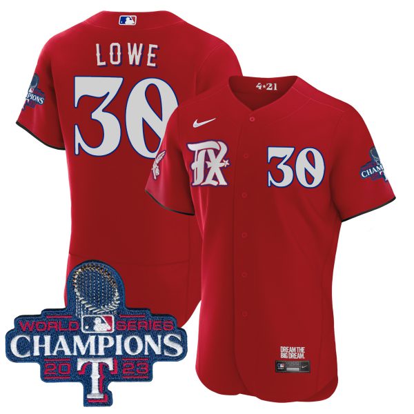 Men's Texas Rangers 2023 World Series Champions City Connect Flex Base Jersey - All Stitched - Image 39