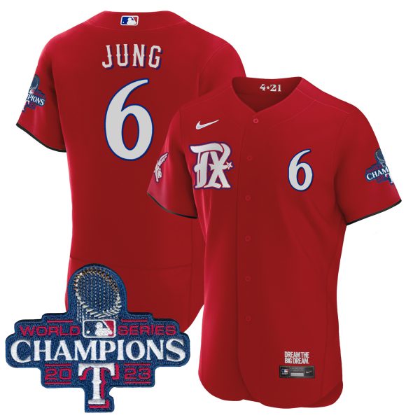 Men's Texas Rangers 2023 World Series Champions City Connect Flex Base Jersey - All Stitched - Image 41