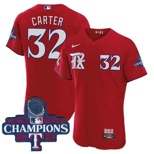 Men's Texas Rangers 2023 World Series Champions City Connect Flex Base Jersey - All Stitched - Image 42