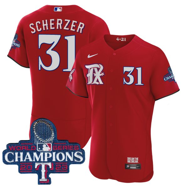 Men's Texas Rangers 2023 World Series Champions City Connect Flex Base Jersey - All Stitched - Image 44