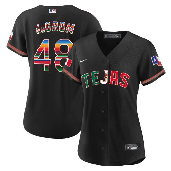Women's Texas Rangers Mexico Flag Jersey - All Stitched - Image 2