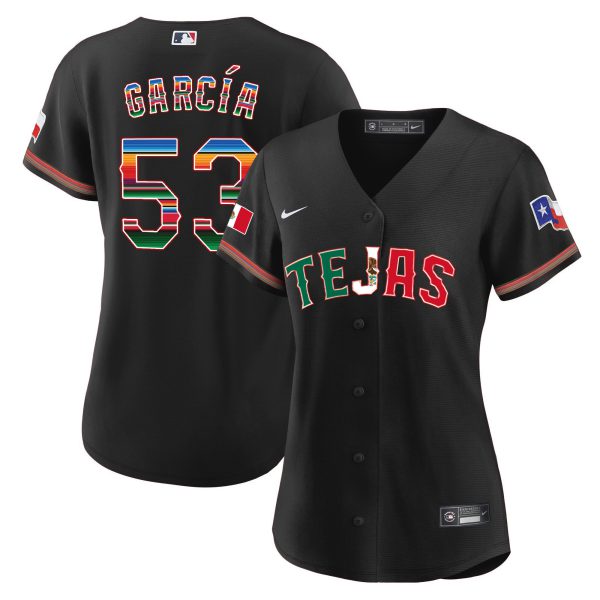Women's Texas Rangers Mexico Flag Jersey - All Stitched - Image 3