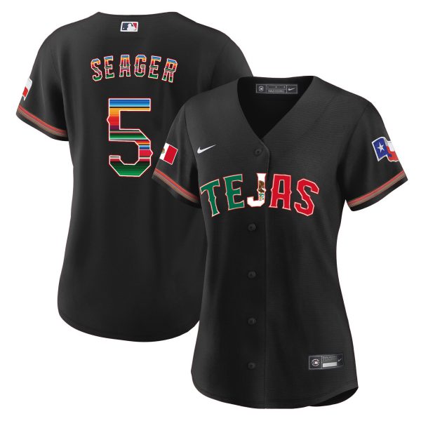 Women's Texas Rangers Mexico Flag Jersey - All Stitched - Image 4