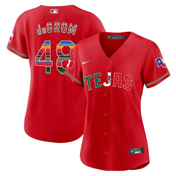Women's Texas Rangers Mexico Flag Jersey - All Stitched - Image 11