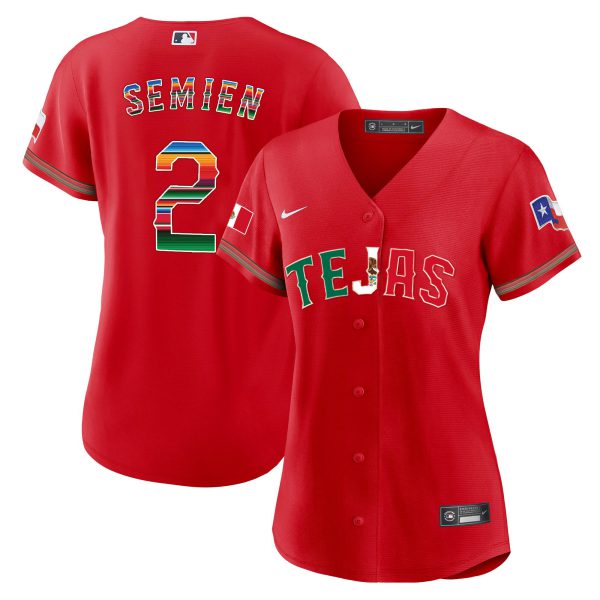 Women's Texas Rangers Mexico Flag Jersey - All Stitched - Image 14
