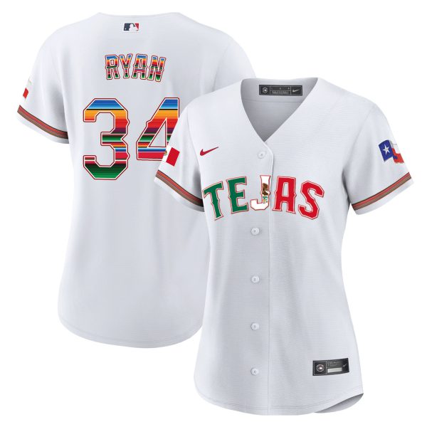 Women's Texas Rangers Mexico Flag Jersey - All Stitched - Image 19