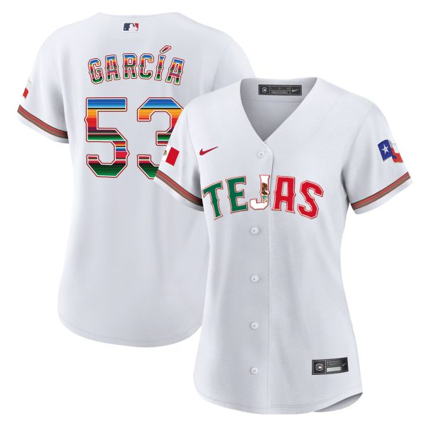 Women's Texas Rangers Mexico Flag Jersey - All Stitched - Image 21