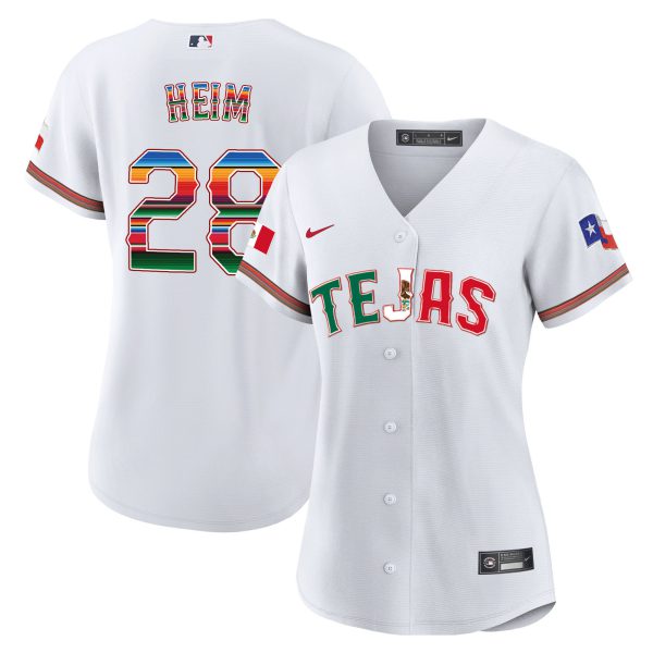 Women's Texas Rangers Mexico Flag Jersey - All Stitched - Image 25