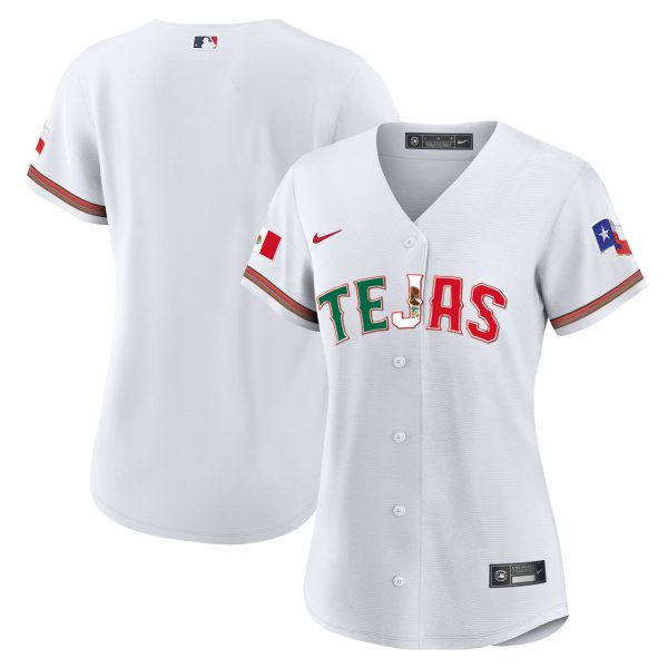 Women's Texas Rangers Mexico Flag Jersey - All Stitched - Image 27