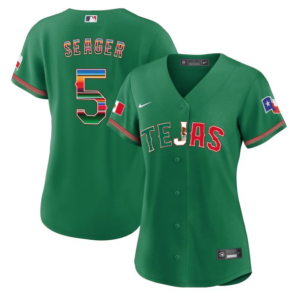 Women's Texas Rangers Mexico Flag Jersey - All Stitched - Image 31
