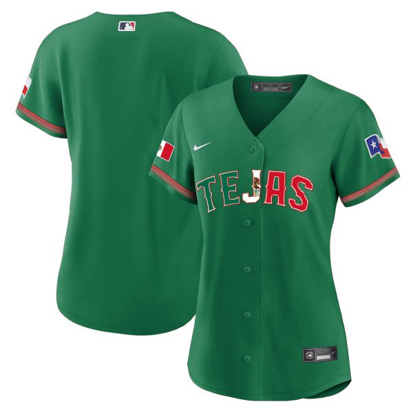 Women's Texas Rangers Mexico Flag Jersey - All Stitched - Image 36