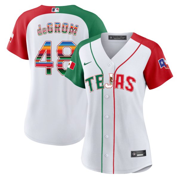 Women's Texas Rangers Mexico Flag Jersey - All Stitched - Image 38