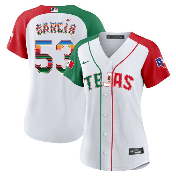Women's Texas Rangers Mexico Flag Jersey - All Stitched - Image 39