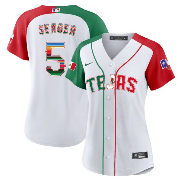 Women's Texas Rangers Mexico Flag Jersey - All Stitched - Image 40
