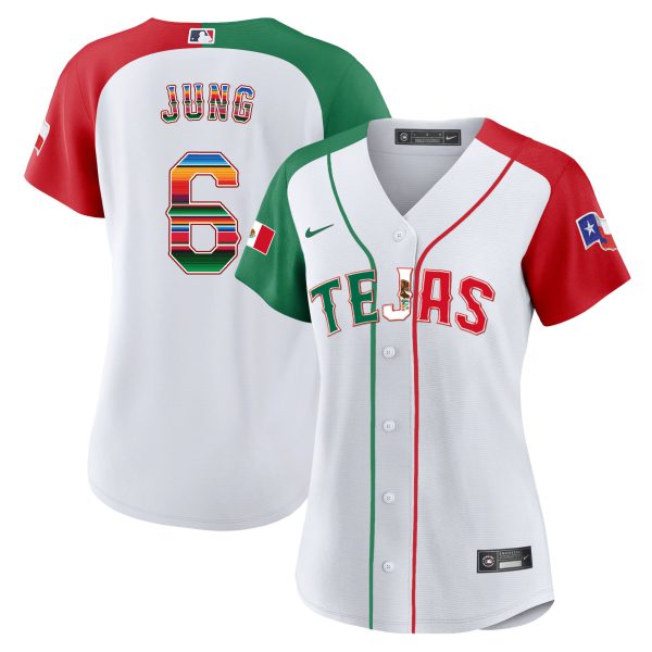Women's Texas Rangers Mexico Flag Jersey - All Stitched - Image 44