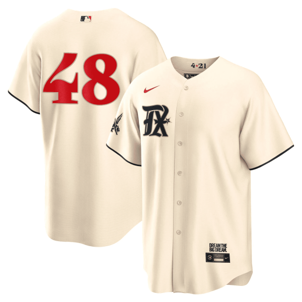 Men's Texas Rangers 2023 City Connect Collection Jersey - All Stitched - Image 8