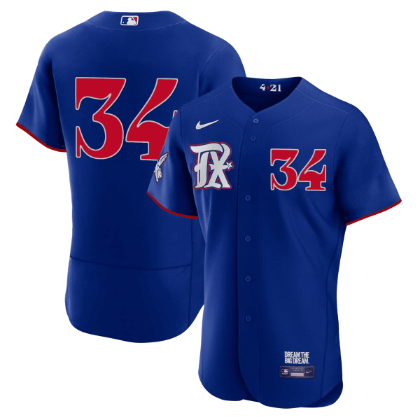 Men's Texas Rangers 2023 City Connect Collection Jersey - All Stitched - Image 32