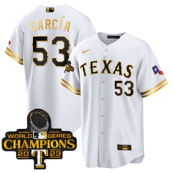 Men's Texas Rangers 2023 World Series Champions Cool Base Jersey - All Stitched - Image 13