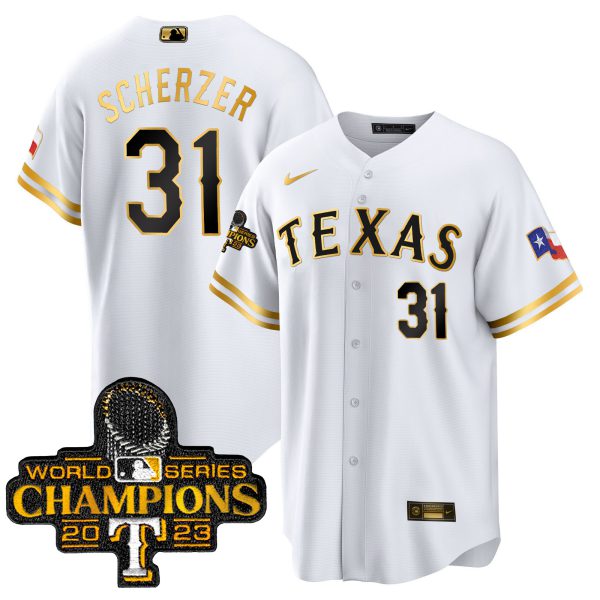 Men's Texas Rangers 2023 World Series Champions Cool Base Jersey - All Stitched - Image 17