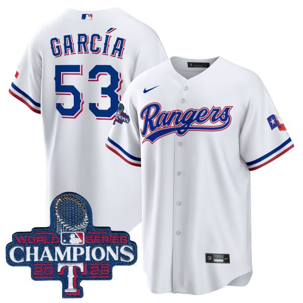 Men's Texas Rangers 2023 World Series Champions Cool Base Jersey - All Stitched - Image 22