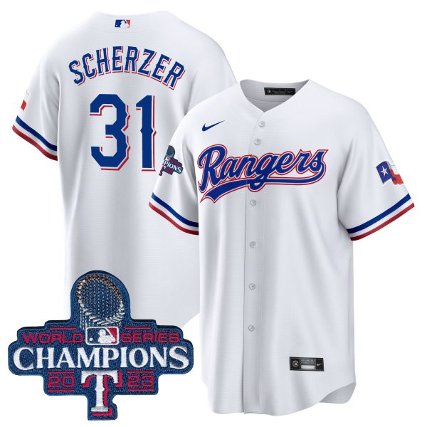 Men's Texas Rangers 2023 World Series Champions Cool Base Jersey - All Stitched - Image 26