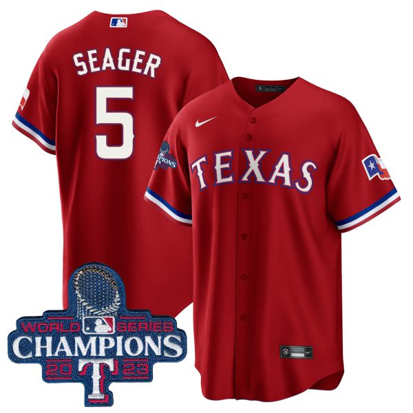 Men's Texas Rangers 2023 World Series Champions Cool Base Jersey - All Stitched - Image 28