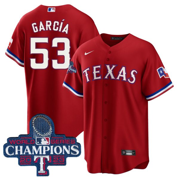 Men's Texas Rangers 2023 World Series Champions Cool Base Jersey - All Stitched - Image 31