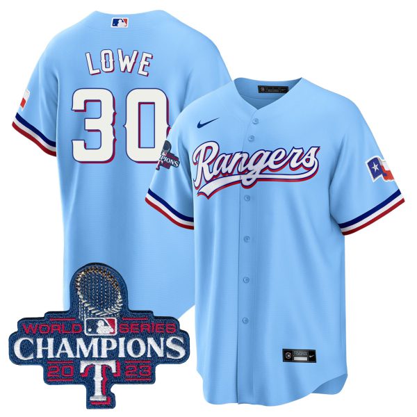 Men's Texas Rangers 2023 World Series Champions Cool Base Jersey - All Stitched - Image 39