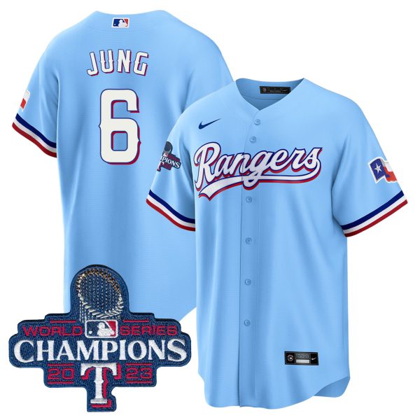 Men's Texas Rangers 2023 World Series Champions Cool Base Jersey - All Stitched - Image 41