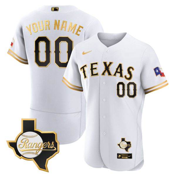 Texas Rangers 2023 Flex Base Custom Jersey - Texas Patch - All Stitched - Image 2