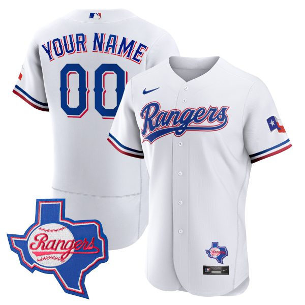 Texas Rangers 2023 Flex Base Custom Jersey - Texas Patch - All Stitched - Image 3
